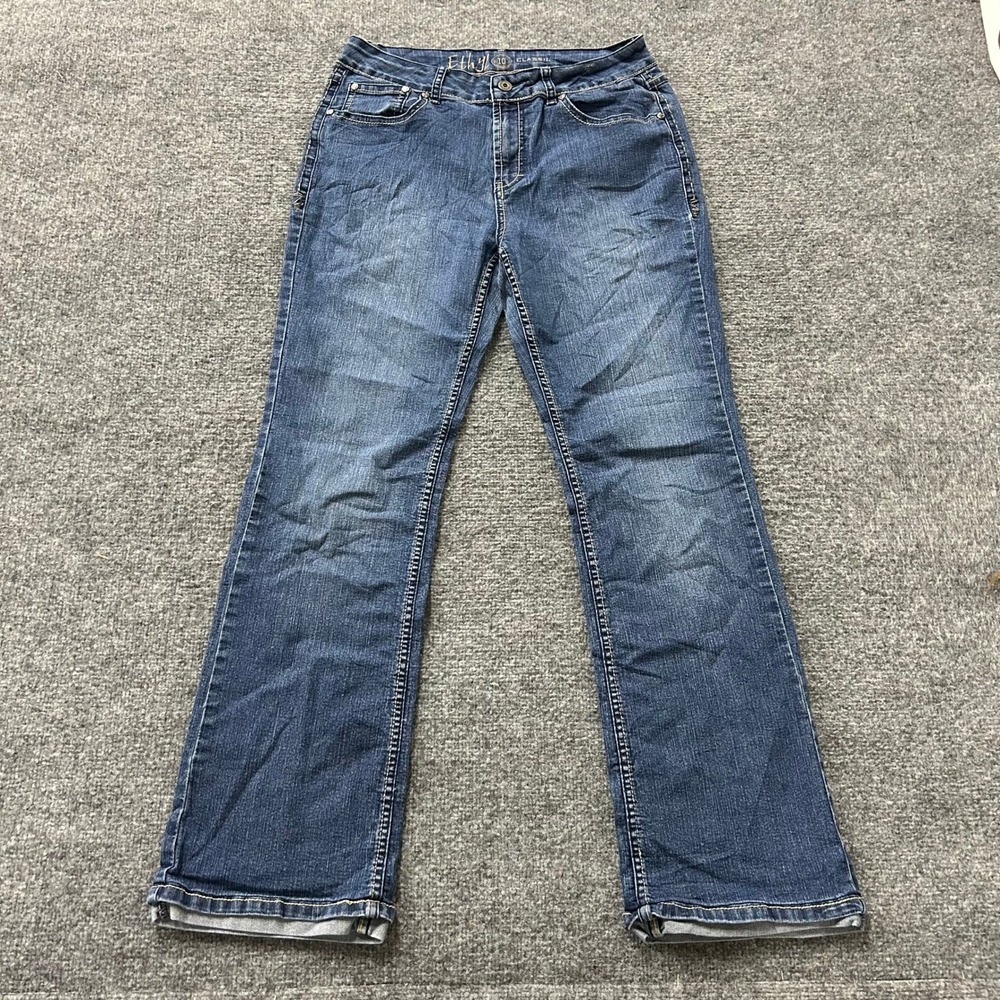 Ethyl Jeans Womens Size 10  Classic Bootcut Stretch Embroidered Pockets 31x30